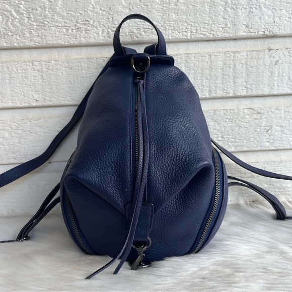 Rebecca Minkoff Handbags - REBECCA MINKOFF Blue Navy Leather Julian Backpack Sling Bag